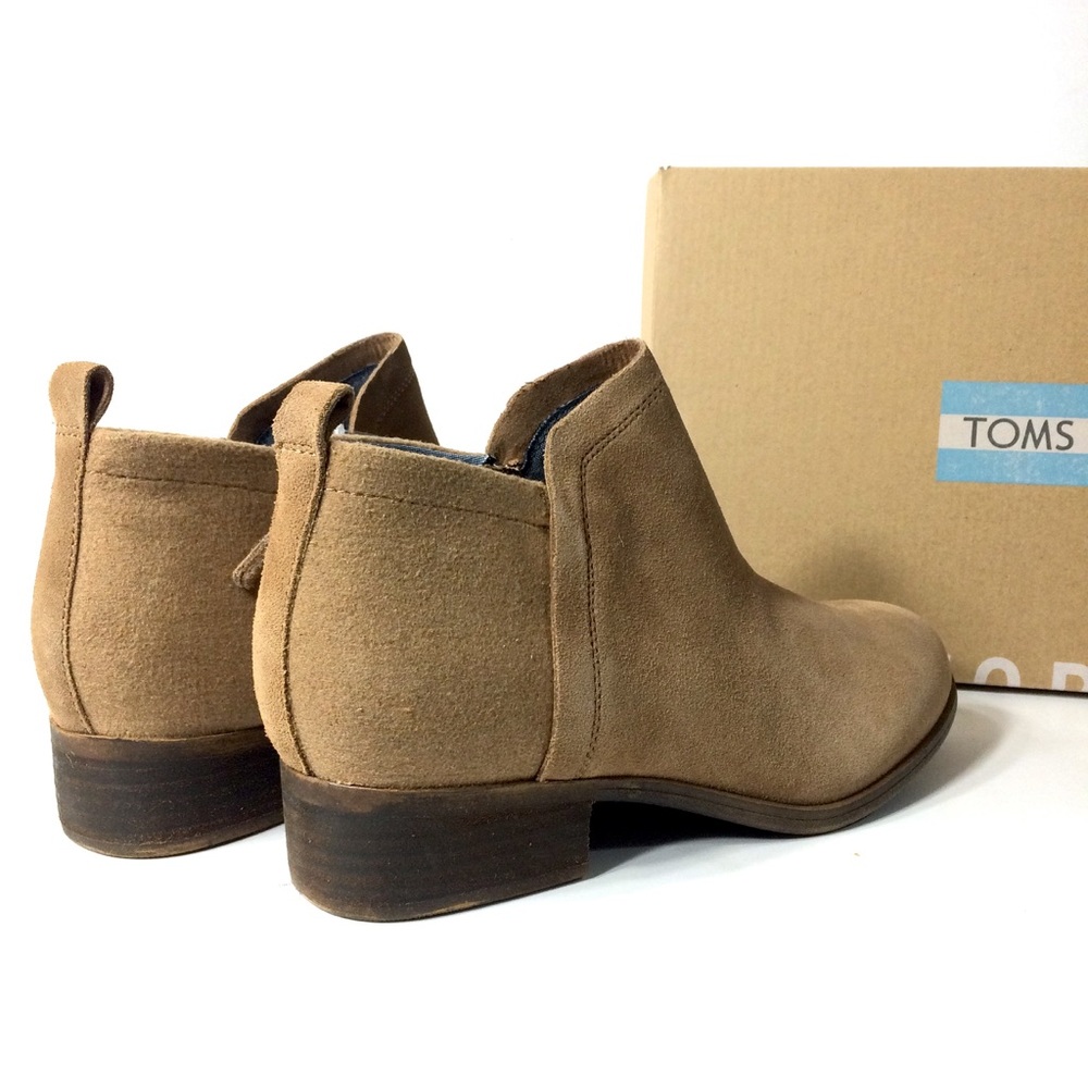 Toms Women's Brown Suede Booties - Picture 4 of 6